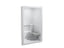 Freewill® 52" x 38-1/2" x 84" barrier-free shower stall with brushed stainless steel grab bars and seat at right