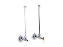 Pair 1/2" Npt Angle Supplies With Loose-Key Stop And Annealed Vertical Tube
