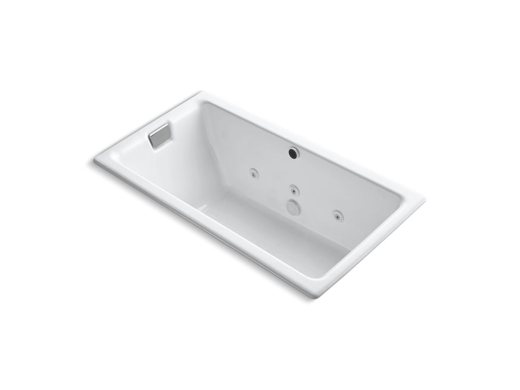 Tea-for-Two® 66" x 36" alcove whirlpool bath with right drain