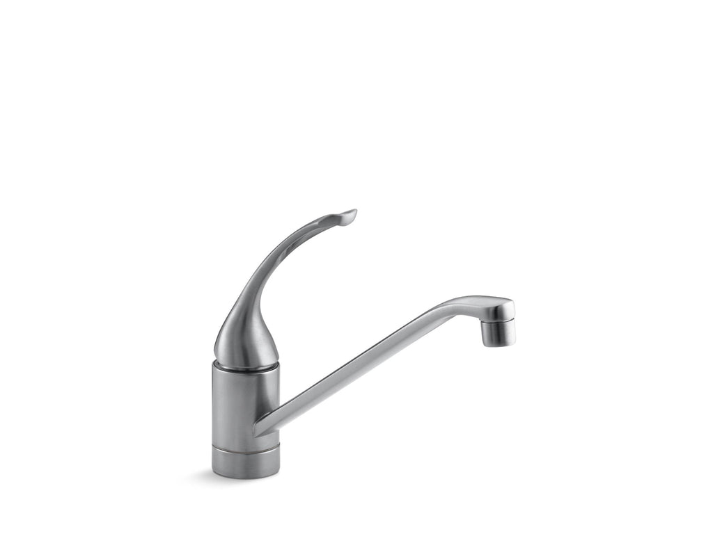 Coralais® single-hole kitchen sink faucet with 10" spout and loop handle