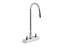 Triton® Centerset commercial bathroom sink faucet with gooseneck spout and vandal-resistant aerator, requires handles, drain not included