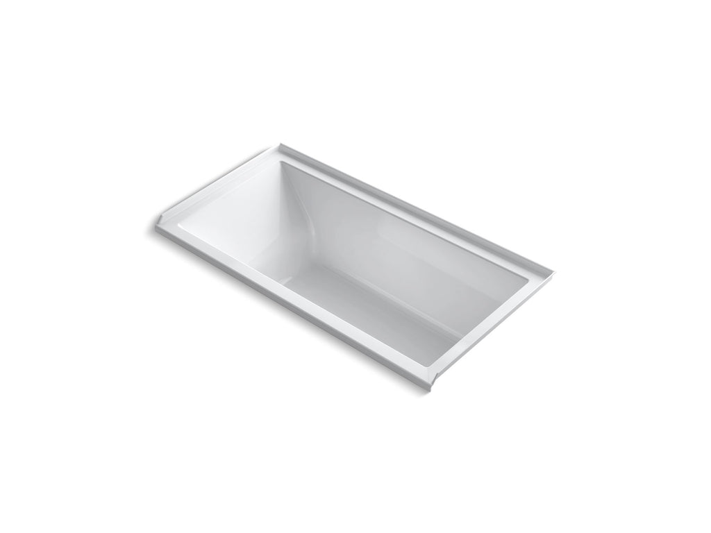 Underscore® Rectangle 60" x 30" drop-in VibrAcoustic(R) bath with Bask(R) heated surface, integral flange and right-hand drain