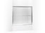 Fluence® Sliding bath door, 55-3/4" H x 56-5/8 - 59-5/8" W, with 1/4" thick Crystal Clear glass
