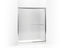 Fluence® Sliding shower door, 70-5/16" H x 56-5/8 - 59-5/8" W, with 3/8" thick Crystal Clear glass