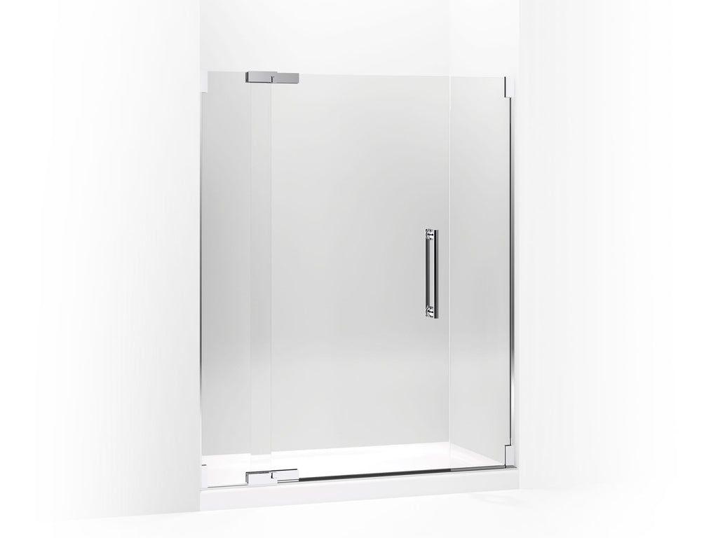 Purist® Pivot shower door, 72-1/4" H x 57-1/4 - 59-3/4" W, with 3/8" thick Crystal Clear gla
