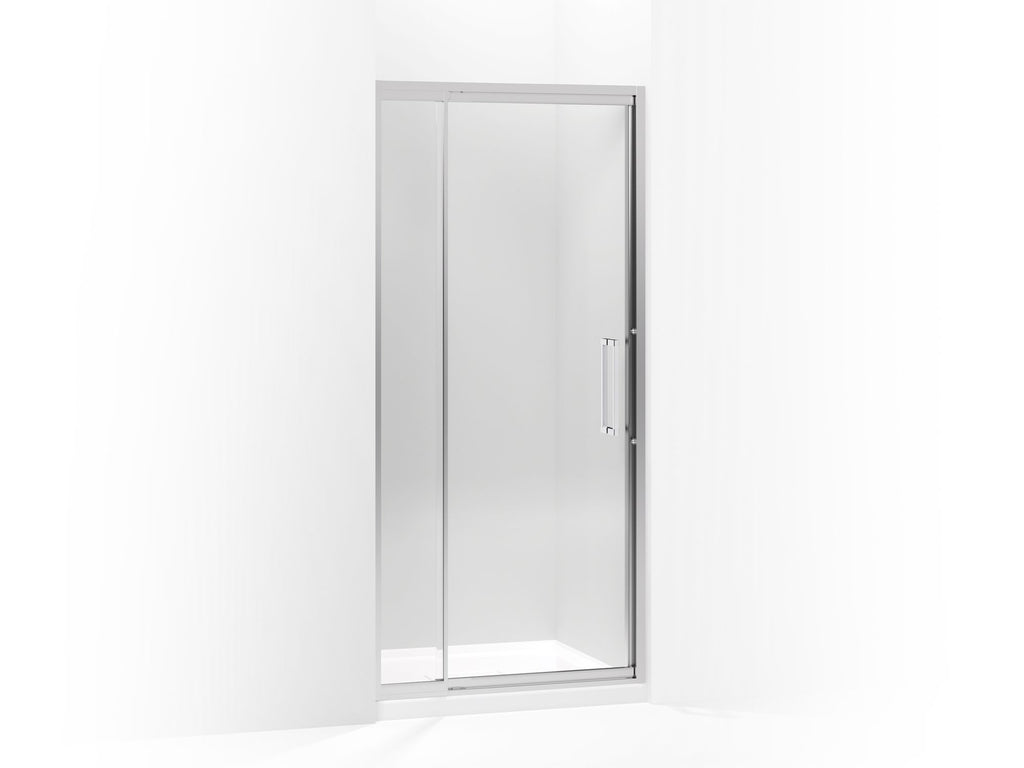 Lattis® Pivot shower door, 76" H x 33 - 36" W, with 3/8" thick Crystal Clear glass