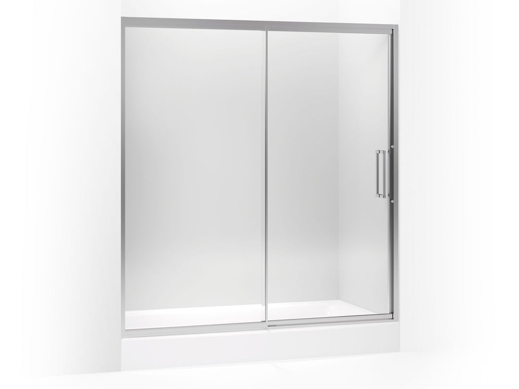 Lattis® Pivot shower door, 76" H x 69 - 72" W, with 3/8" thick Crystal Clear glass