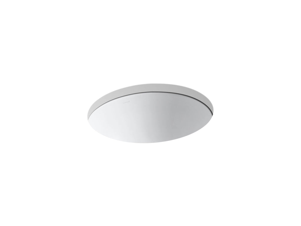 Caxton® 19-1/4" Oval Undermount Bathroom Sink With Glazed Underside, No Overflow
