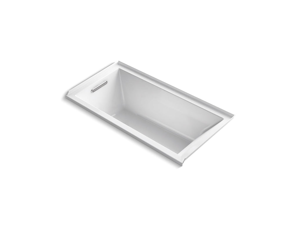 Underscore® Rectangle 60" x 30" alcove VibrAcoustic(R) bath with Bask(R) heated surface, integral flange and left-hand drain