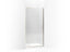 Purist® Pivot shower door, 72" H x 30 - 33" W, with 1/4" thick Crystal Clear glass