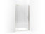 Purist® Pivot shower door, 72" H x 39 - 42" W, with 1/4" thick Crystal Clear glass