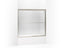 Fluence® Sliding bath door, 55-3/4" H x 56-5/8 - 59-5/8" W, with 1/4" thick Crystal Clear glass