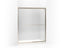 Fluence® Sliding shower door, 70-5/16" H x 56-5/8 - 59-5/8" W, with 3/8" thick Crystal Clear glass