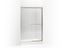 Fluence® Sliding shower door, 70-5/16" H x 44-5/8 - 47-5/8" W, with 1/4" thick Crystal Clear glass