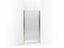Fluence® Pivot shower door, 65-1/2" H x 35 - 36-1/2" W, with 1/4" thick Falling Lines glass