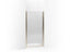 Fluence® Pivot shower door, 65-1/2" H x 31-1/4 - 32-3/4" W, with 1/4" thick Falling Lines glass