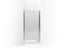 Fluence® Pivot shower door, 65-1/2" H x 33-3/4 - 35-1/4" W, with 1/4" thick Falling Lines glass