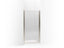 Fluence® Pivot shower door, 65-1/2" H x 31-1/4 - 32-3/4" W, with 1/4" thick Falling Lines glass