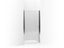 Fluence® Pivot shower door, 65-1/2" H x 31-1/4 - 32-3/4" W, with 1/4" thick Falling Lines glass