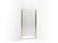 Fluence® Pivot shower door, 65-1/2" H x 28-3/4 - 30-1/4" W, with 1/4" thick Crystal Clear glass