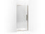 Purist® Pivot shower door, 72-1/4" H x 36-1/4 - 38-3/4" W, with 3/8" thick Crystal Clear glass