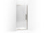 Purist® Pivot shower door, 72-1/4" H x 30-1/4 - 32-3/4" W, with 3/8" thick Crystal Clear glass
