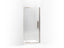 Pinstripe® Pivot shower door, 72-1/4" H x 33-1/4 - 35-3/4" W, with 3/8" thick Crystal Clear glass