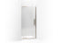 Pinstripe® Pivot shower door, 72-1/4" H x 36-1/4 - 38-3/4" W, with 3/8" thick Crystal Clear glass