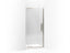 Pinstripe® Pivot shower door, 72-1/4" H x 33-1/4 - 35-3/4" W, with 1/2" thick Crystal Clear glass