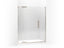 Purist® Pivot shower door, 72-1/4" H x 57-1/4 - 59-3/4" W, with 1/2" thick Crystal Clear glass