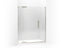 Purist® Pivot shower door, 72-1/4" H x 57-1/4 - 59-3/4" W, with 3/8" thick Crystal Clear gla