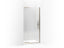 Finial® Pivot shower door, 72-1/4" H x 33-1/4 - 35-3/4" W, with 3/8" thick Crystal Clear glass