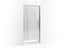 Lattis® Pivot shower door, 76" H x 30 - 33" W, with 3/8" thick Crystal Clear glass