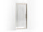 Lattis® Pivot shower door, 76" H x 36 - 39" W, with 3/8" thick Crystal Clear glass