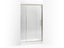 Lattis® Pivot shower door, 76" H x 45 - 48" W, with 3/8" thick Crystal Clear glass