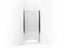 Fluence® Pivot shower door, 65-1/2" H x 27-1/4 - 28-3/4" W, with 1/4" thick Crystal Clear glass