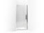 Pinstripe® Pivot shower door, 72-1/4" H x 36-1/4 - 38-3/4" W, with 1/2" thick Crystal Clear glass