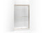 Fluence® Sliding shower door, 70-5/16" H x 44-5/8 - 47-5/8" W, with 3/8" thick Crystal Clear glass