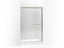 Fluence® Sliding shower door, 75" H x 56-5/8 - 59-5/8" W, with 3/8" thick Crystal Clear glass