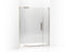 Pinstripe® Pivot shower door, 72-1/4" H x 57-1/4 - 59-3/4" W, with 3/8" thick Crystal Clear glass