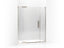 Pinstripe® Pivot shower door, 72-1/4" H x 57-1/4 - 59-3/4" W, with 1/2" thick Crystal Clear glass