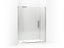 Pinstripe® Pivot shower door, 72-1/4" H x 57-1/4 - 59-3/4" W, with 1/2" thick Crystal Clear glass