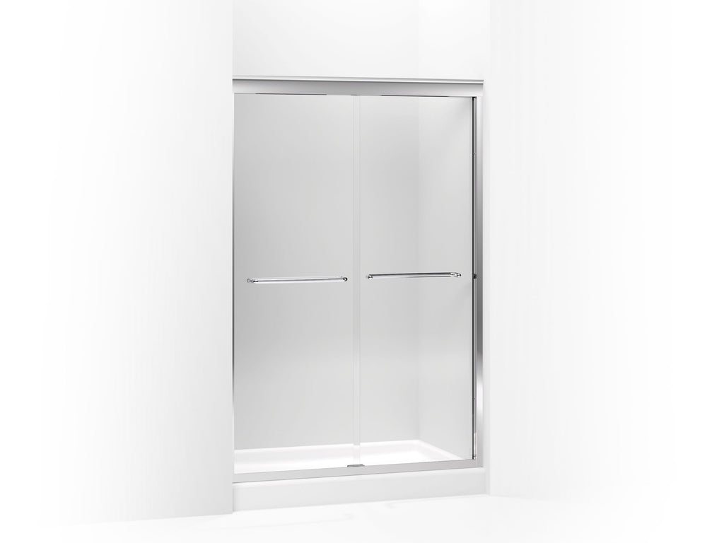 Fluence® Sliding shower door, 70-5/16" H x 44-5/8 - 47-5/8" W, with 3/8" thick Crystal Clear glass
