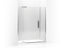 Pinstripe® Pivot shower door, 72-1/4" H x 57-1/4 - 59-3/4" W, with 1/2" thick Crystal Clear glass