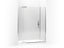 Finial® Pivot shower door, 72-1/4" H x 57-1/4 - 59-3/4" W, with 1/2" thick Crystal Clear glass
