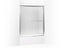 Fluence® Sliding bath door, 63" H x 49 - 52" W, with 1/4" thick Crystal Clear glass