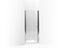 Fluence® Pivot shower door, 65-1/2" H x 37-1/2 - 39" W, with 1/4" thick Crystal Clear glass