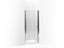 Fluence® Pivot shower door, 65-1/2" H x 35 - 36-1/2" W, with 1/4" thick Crystal Clear glass