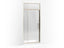 Lattis® Pivot shower door with sliding steam transom, 89-1/2" H x 33 - 36" W, with 3/8" thick Crystal Clear glass
