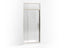 Lattis® Pivot shower door with sliding steam transom, 89-1/2" H x 30 - 33" W, with 3/8" thick Crystal Clear glass